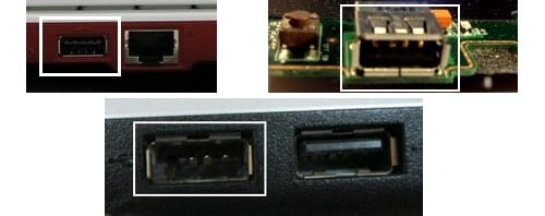 Зақымдалған USB порттары Повреждённые USB порты