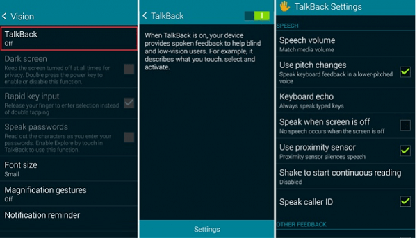 TalkBack белсендіру Активация приложения TalkBack