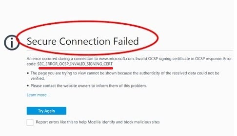 Шолғыш қатесі sec_error_ocsp_invalid_signing_cert Ошибка в браузере sec_error_ocsp_invalid_signing_cert