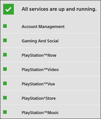 PSN дұрыс жұмыс істеп тұрғанын тексеріңіз. Убедитесь, что PSN работает корректно