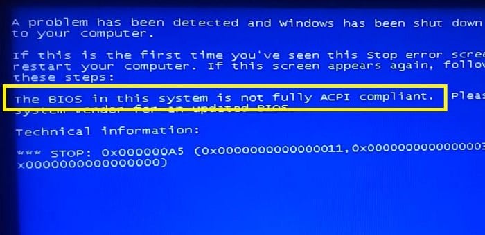 files/2018/09/bios-1.jpg 700w, http://www.7.kr.ua/files/2018/09/bios-1-300x146.jpg 300w Ошибка "The BIOS in this system in not fully ACPI compliant"